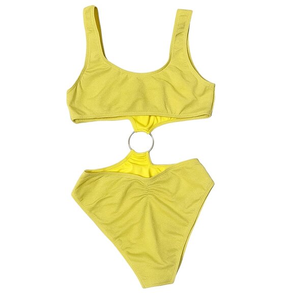 NWT Montce Sparkle Ky One Piece Swimsuit XL Limon Cutout - Picture 4 of 15